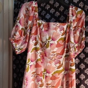 Elegant Floral Long Sleeve Dress